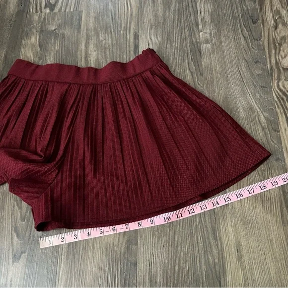 Zara Flared Burgundy Oxblood Shorts Skorts - Picture 11 of 11